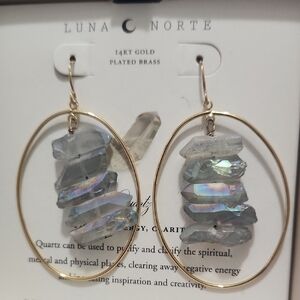 Luna Norte 14kt Gold plated brass Earrings NWT